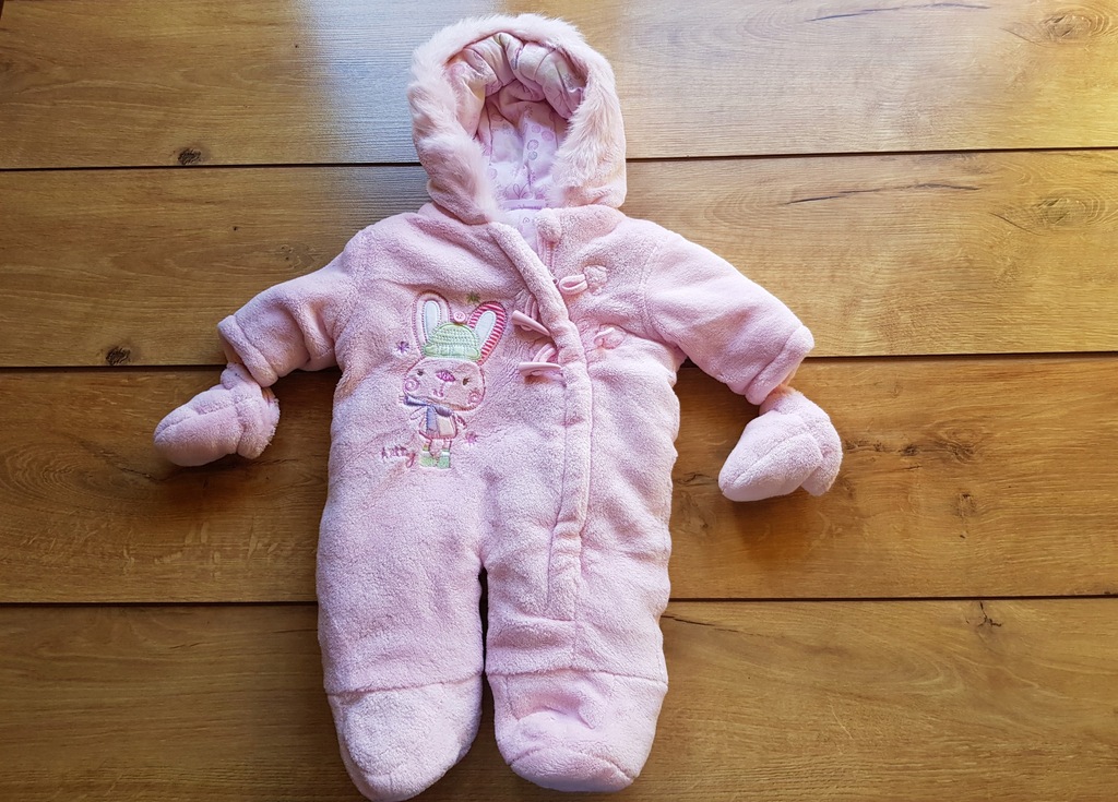 Baby różowy niemowlęcy kombinezon dziewczynk 56 cm