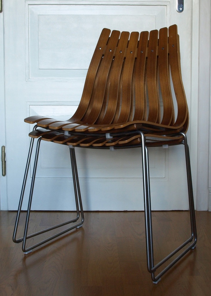 2 krzesła SCANDIA Hans Brattrud Fjordfiesta modern