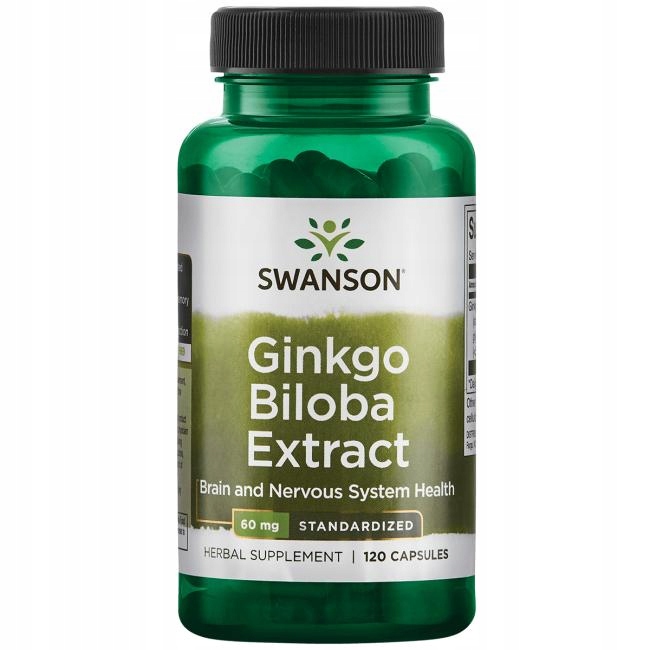 GINGKO BILOBA EKSTRAKT SWANSON 60MG 120 KAPSUŁEK