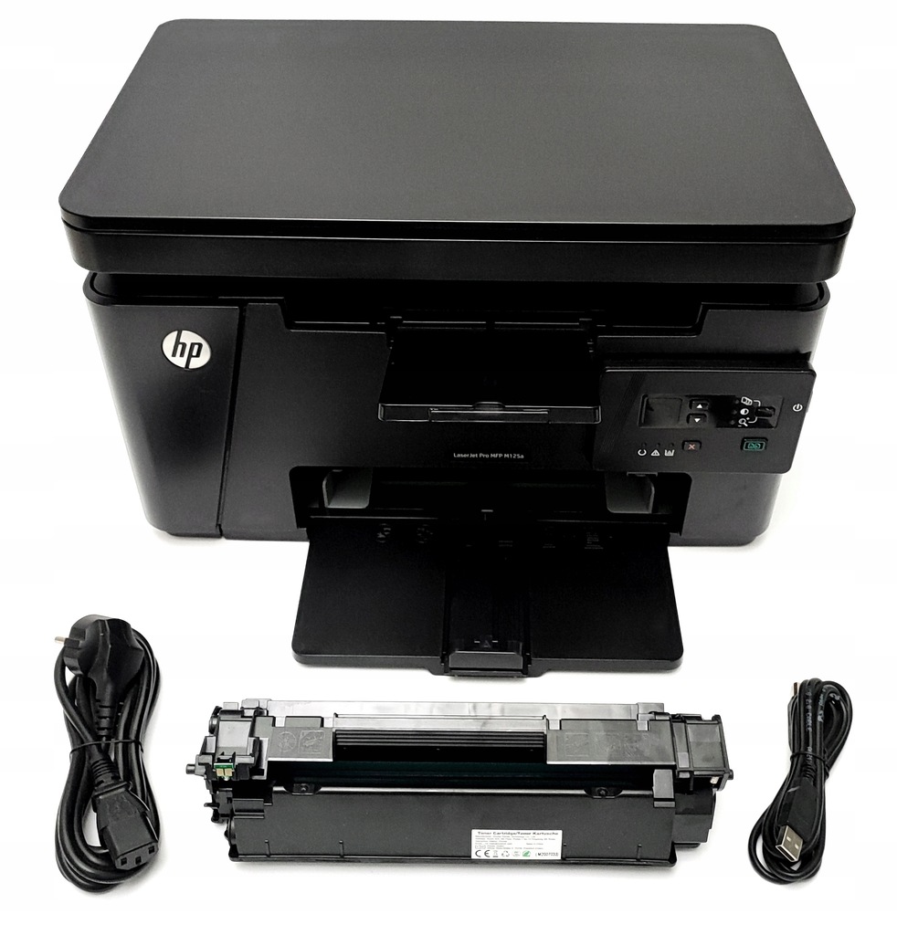 HP LaserJet Pro MFP M125a, (0-10K), pełen toner 100%, kable