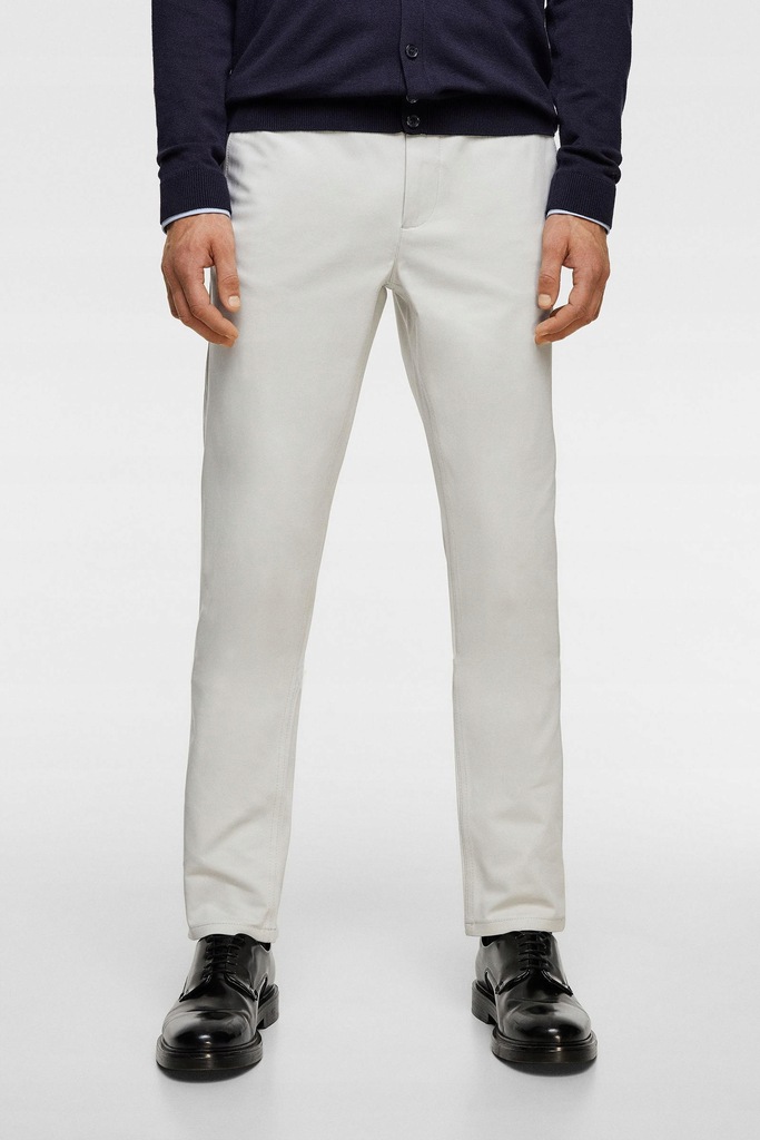 06Y177 ZARA MAN__MJ7 SPODNIE CHINOS ECRU__W32