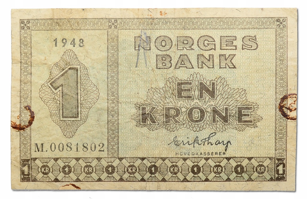 9.di.Norwegia, 1 Korona 1948, P.15.b, St.3