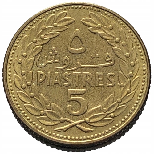 53368. Liban - 5 piastrów - 1970r.
