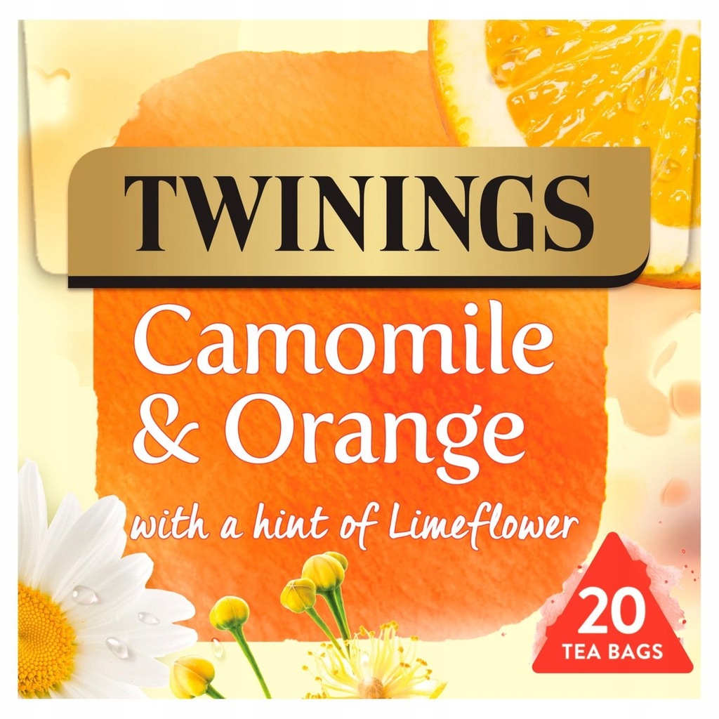 Twinings Rumianek Orange Limonka - Herbata Mieszana 20szt Piramidki
