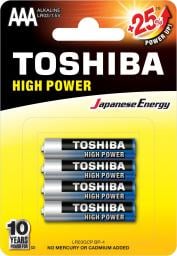 BATERIA ALKALINE TOSHIBA AAA LR03 R3 1,5V 4SZT