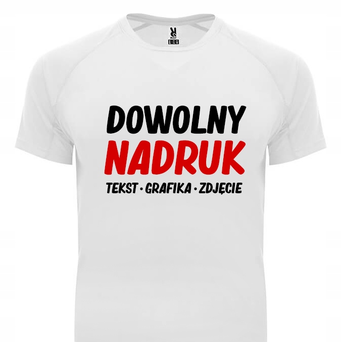 KOSZULKA Z DOWOLNYM NADRUKIEM PEŁEN KOLOR T-SHIRT ZE ZDJĘCIEM NAPISEM - L