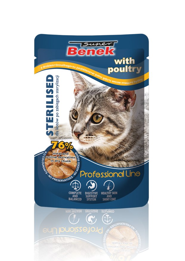 SUPER BENEK Saszetka dla kota wysterylizowanego z