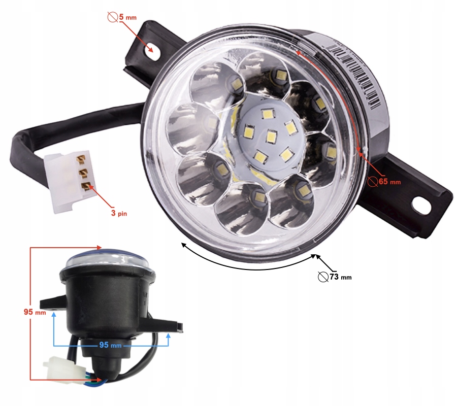 Reflektor LED ATV Force