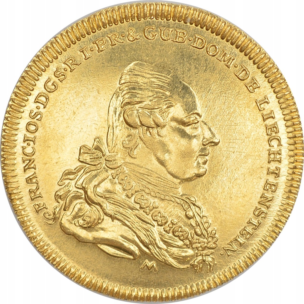 14.db.LIECHTENSTEIN, FR.JÓZ.I, DUKAT 1778 restrike