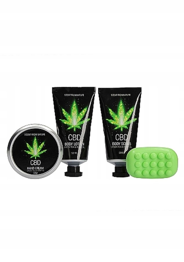 CBD - Bath and Shower - Gift set - Green Tea Hemp