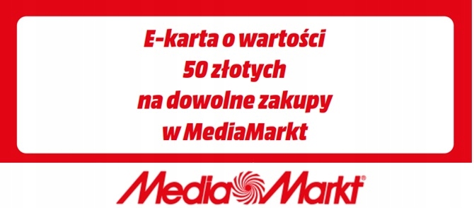 E-karta o wartości 50zł do MEDIA MARKT