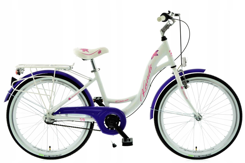 ROWER KANDS 24'' OLIVIA BIAŁOFIOLETOWA RAMA 14'' 11471518303