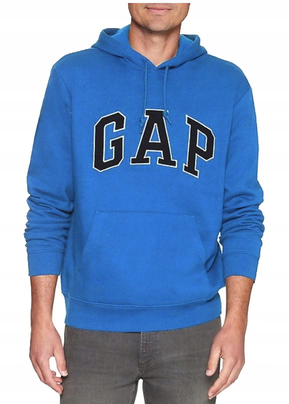 GAP Bluza męska z kapturem przez głowę Logo r. XXL