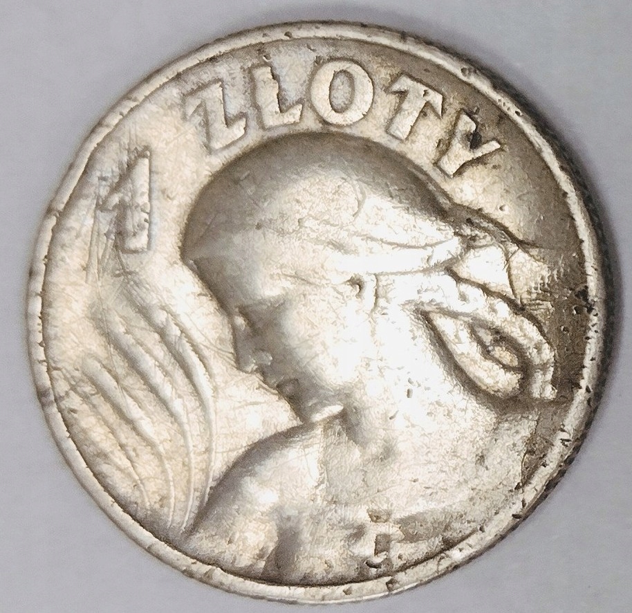 1 złoty 1925 z kropką Żniwiarka