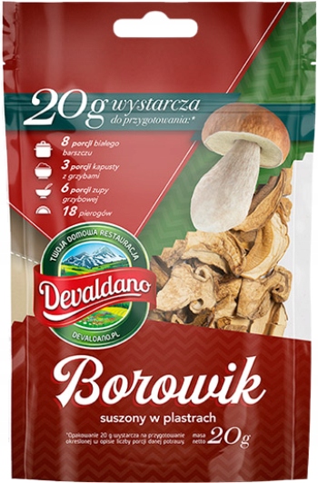 PD Borowik suszony w plastrach Devaldano 20g