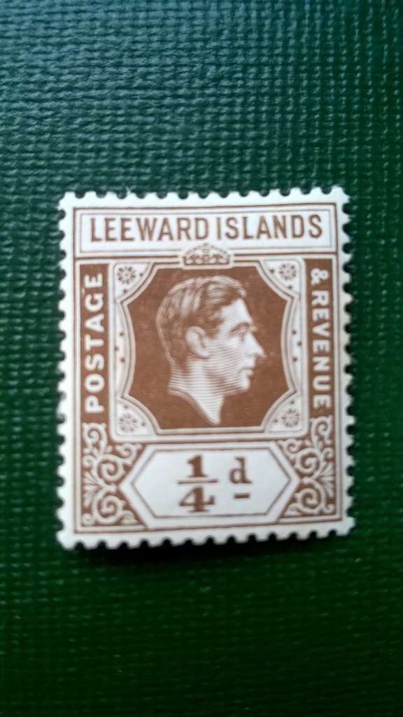 Leeward Islands 0,25d czysty (*), KGVI, kolonie angielskie