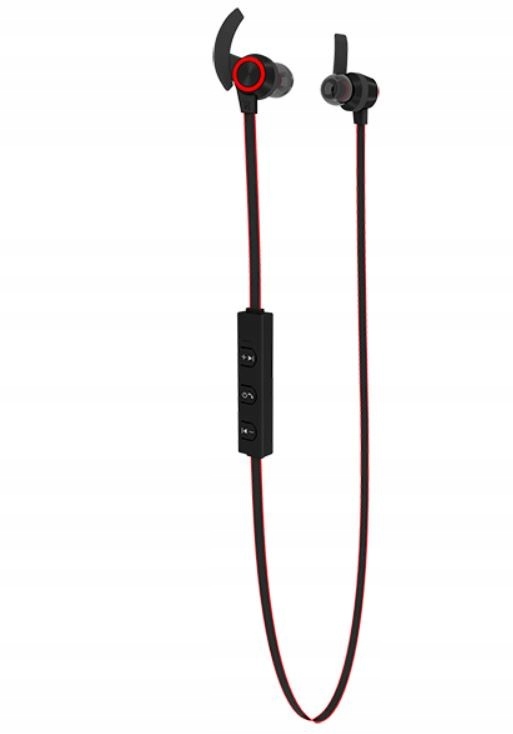 Słuchawki Bluetooth 4.2 Czarno-czerwone SPORT