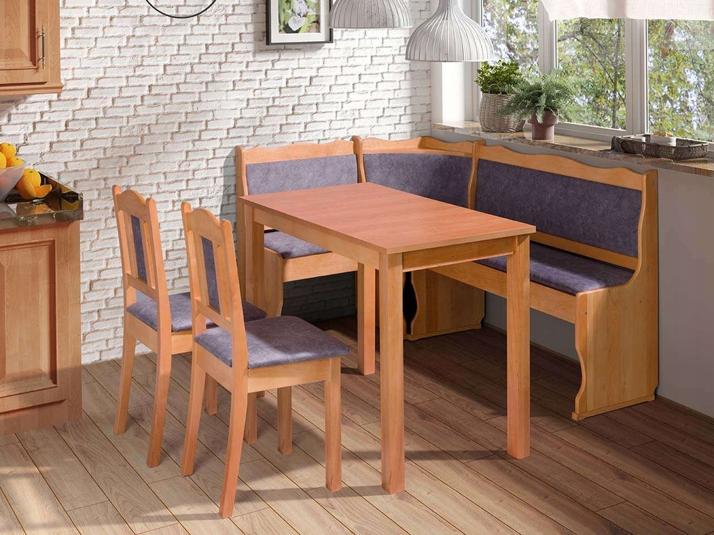 Narożnik kuchenny ze stołem 100x60 i 2 krzesłami