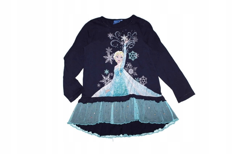 ab82*DISNEY* Granat tunika FROZEN Elsa 122-128