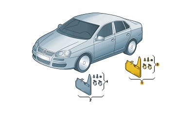 !VW OE Zestaw chlapaczy tylnych B7 2011-2015