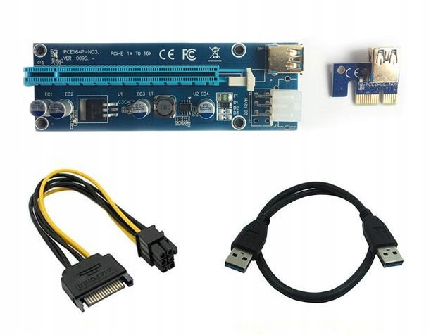 Купить Переходник PCI-E 1x-16x USB 3.0 SATA 6-контактный, версия 009s: отзывы, фото, характеристики в интерне-магазине Aredi.ru