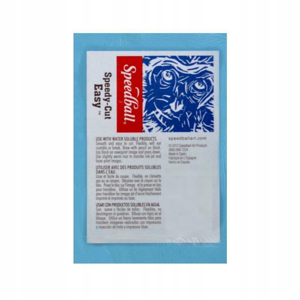 Płyta do linorytu SpeedyCut-Easy niebieska 10x15cm