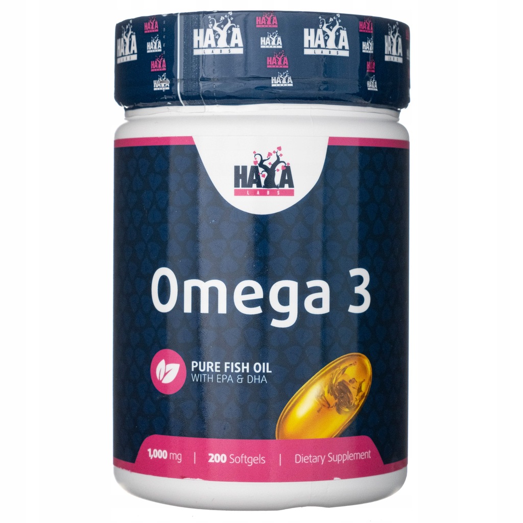 Haya Labs Omega 3 1000 mg kwasy tłuszczowe 200kaps