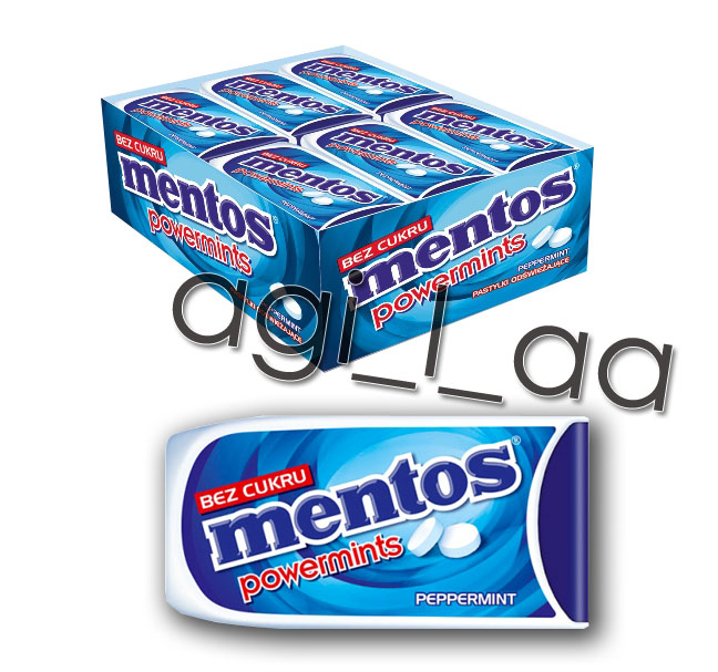 MENTOS POWERMINTS PASTYLKI PEPPERMINT 24szt!!! 7201768773 oficjalne