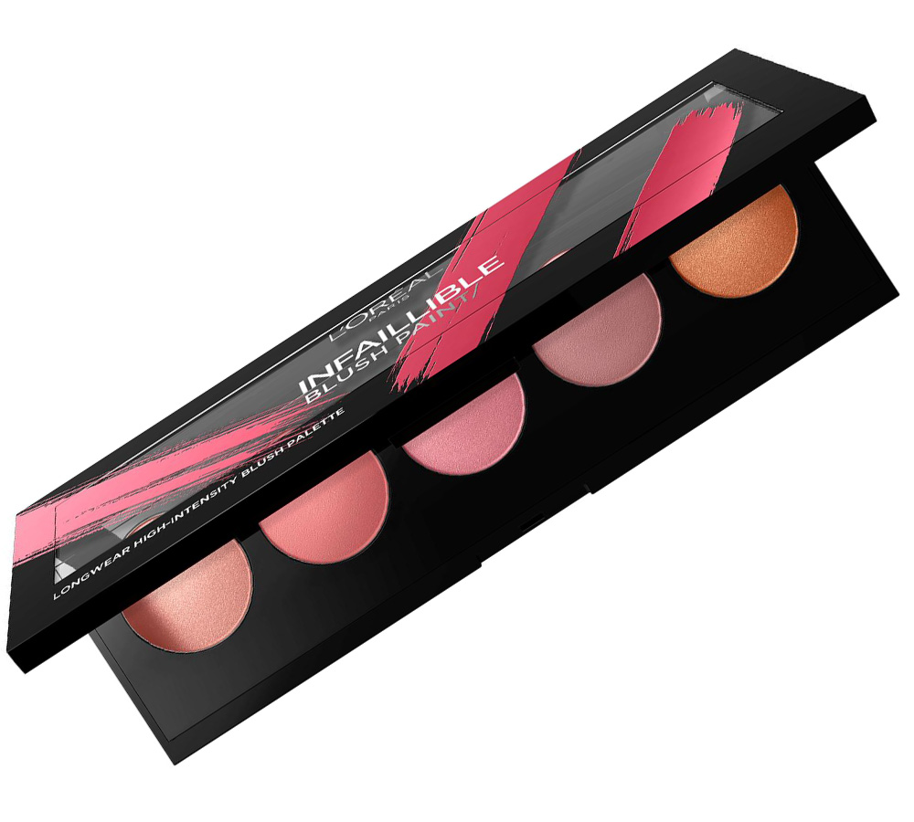 LOREAL INFAILLIBLE BLUSH PAINT PALETA 5 RÓŻY 10G