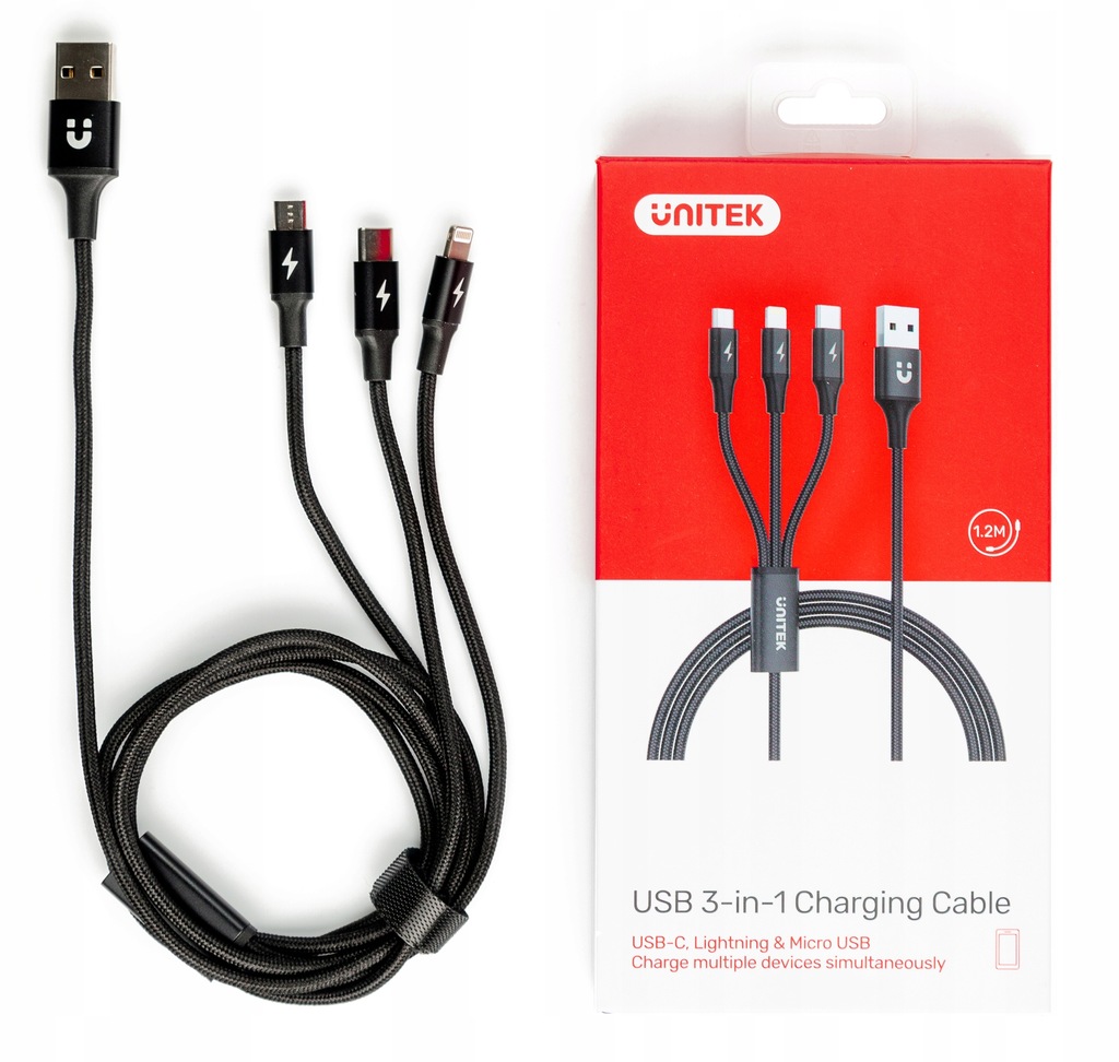 Купить Кабель Unitek USB-C Lightning Micro USB 3-в-1: отзывы, фото, характеристики в интерне-магазине Aredi.ru