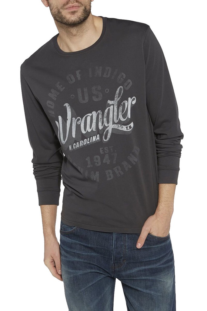 WRANGLER LONGSLEEVE KOSZULKA MĘSKA SZARA S