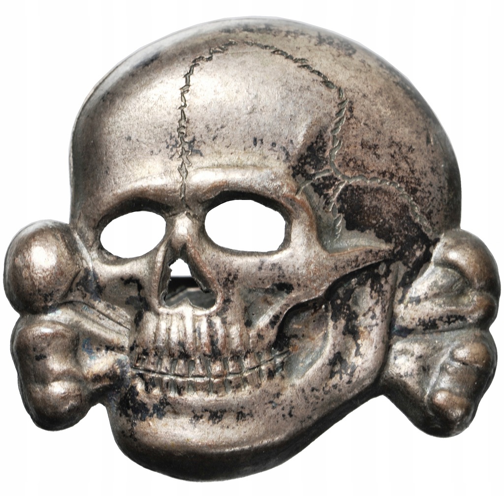 ORYGINALNA trupia główka M1/52 Deschler SS Totenkopf, stan UNC, RARYTAS
