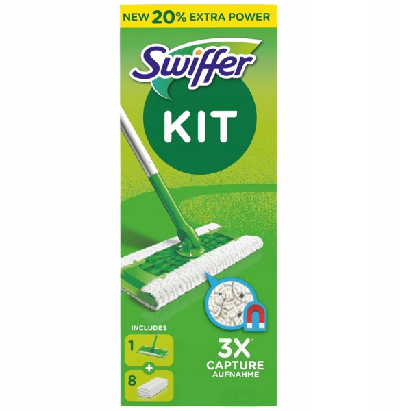 SWIFFER MOP DO PODŁÓG ZESTAW STARTOWY + 8 WKŁADÓW 11361222803
