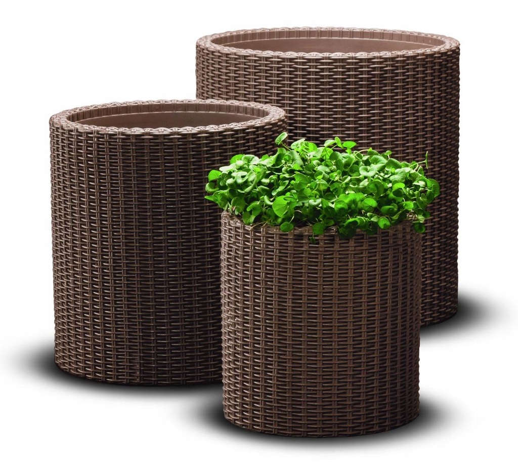 Donice ogrodowe na taras Keter plastikowe okrągłe - 6047404659