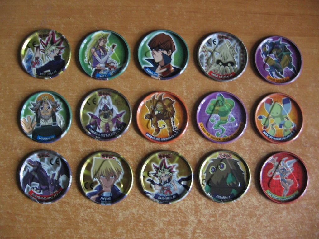 15 SZTUK YU GI OH! METAL TAZO