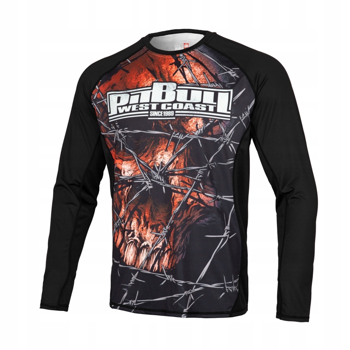 PIT BULL Longsleeve Rashguard Wired Skull 3XL