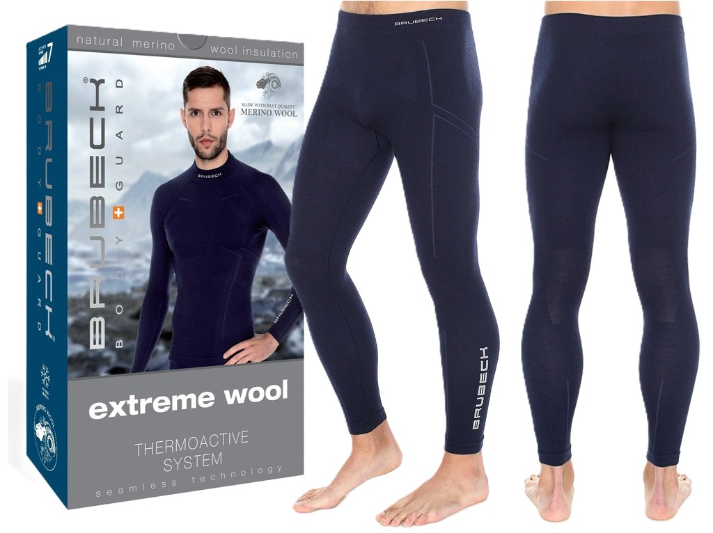 BRUBECK WOOL LEGGINSY DO WSPINACZKI DO -30°C -XL