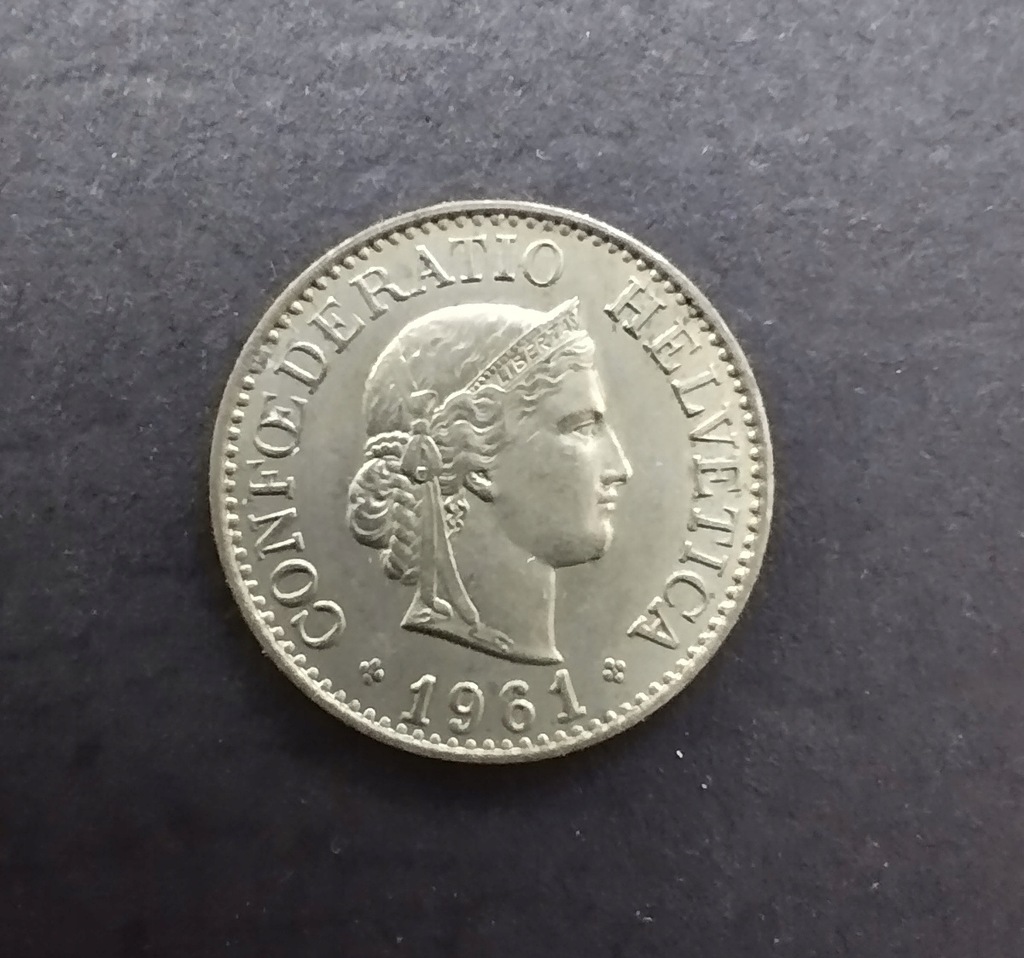 Moneta Szwajcaria 10 rappenów z 1961 roku