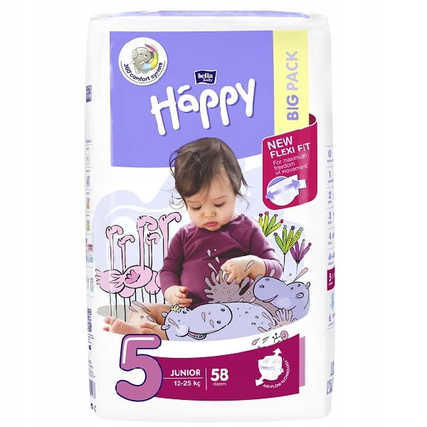 Bella Happy Pieluszki Junior 5 (15-25kg) 58szt