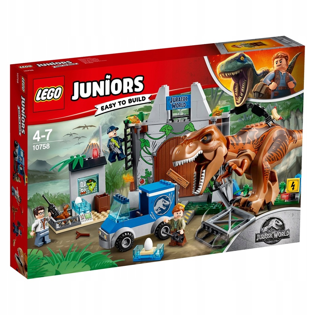 LEGO JUNIORS 10758 JURASSIC WORLD Trex na Wolności