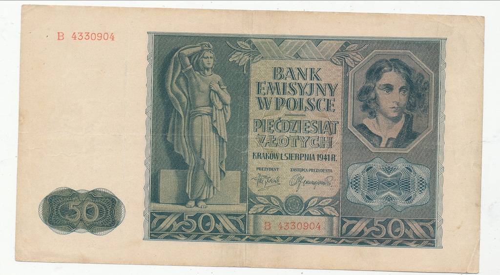 50 złotych 1941 B