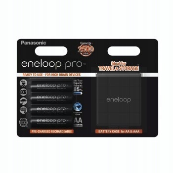 4x Akumulator Eneloop PRO 2500mAh R6 AA + BOX