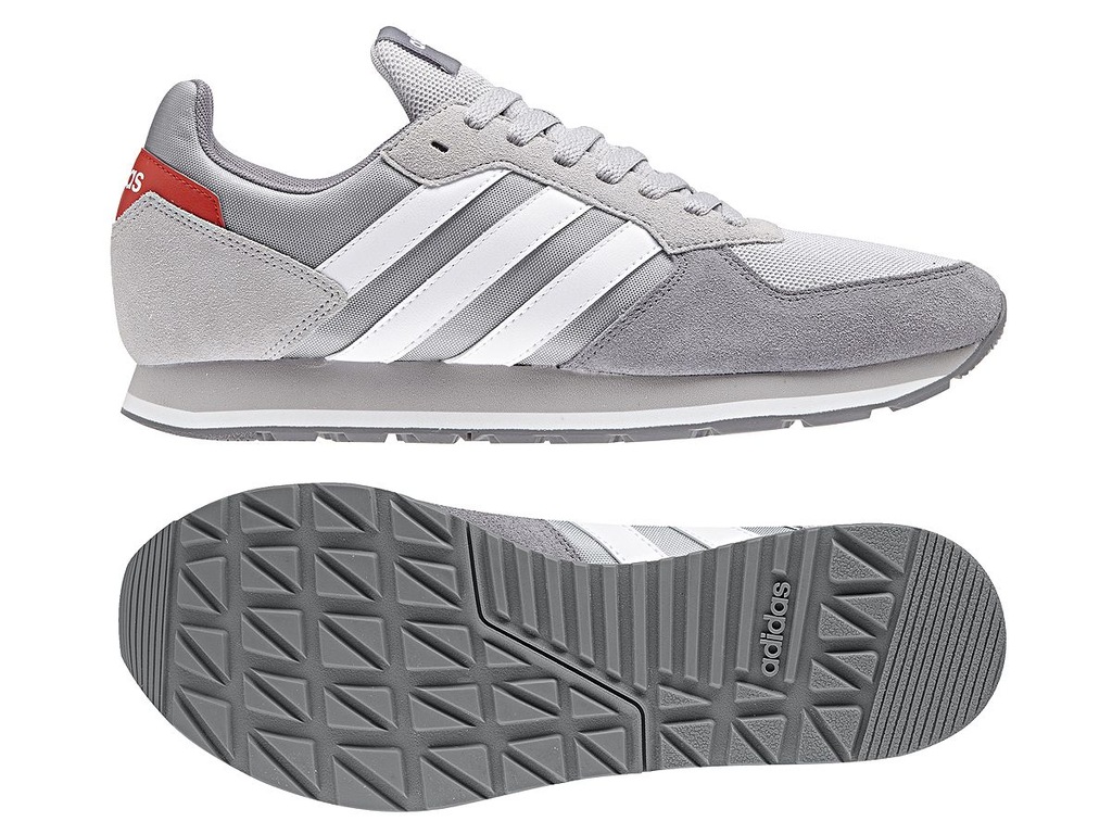 ADIDAS Buty Męskie 8K DB1730 Classic szare 41 1/3 - 7389389419 - oficjalne  archiwum Allegro