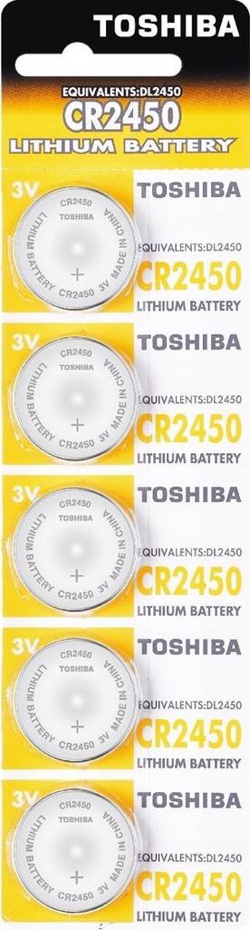 Bateria TOSHIBA Litowa CR2450 3V 5 sztuk