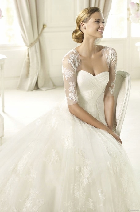Pronovias Pergola r36 suknia ślubna koronki gorset