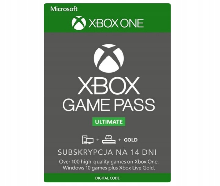 Xbox ONE Game Pass + LIVE GOLD Ultimate 14 DNI