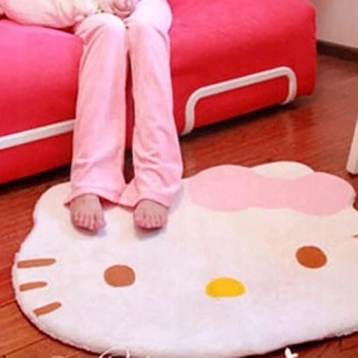 Różowy pluszowy dywan,Hello Kitty,Dziewczynki
