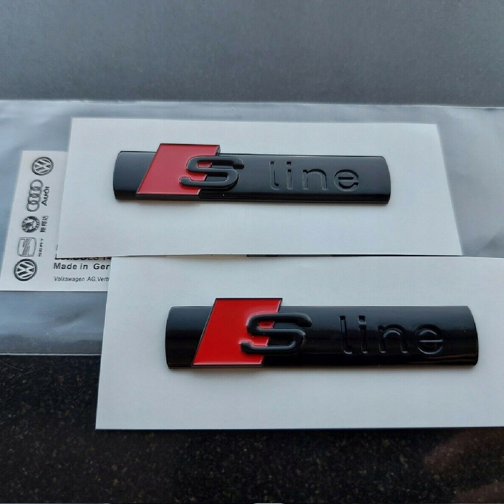 LOGO VOLANTE STEMMA EMBLEMA AUDI S-LINE A1 A2 A3 A4 A5 A6 A7 A8 - Foto 9