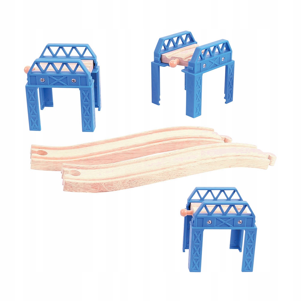 Bigjigs Rail Drewniane wsparcie budowlane, zestaw