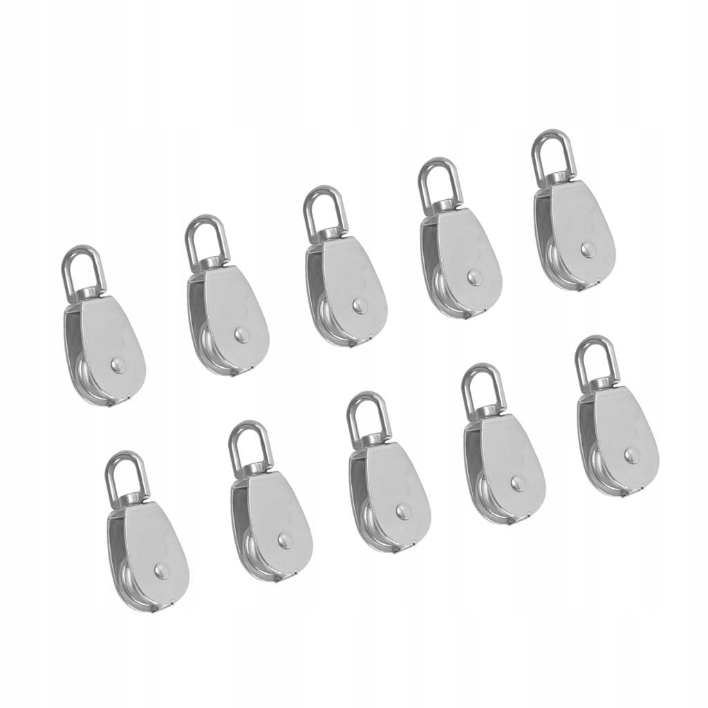 10xM15 Stainless Steel Single Wheel Pulley Block Rope Sheave Eye
